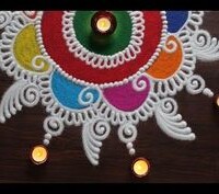 હાલ્ફ રાઉન્ડ રંગોળી 13