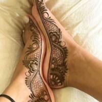 Leg Mehndi Design | પગ ની મહેંદી 6