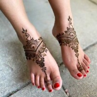 Leg Mehndi Design | પગ ની મહેંદી 64